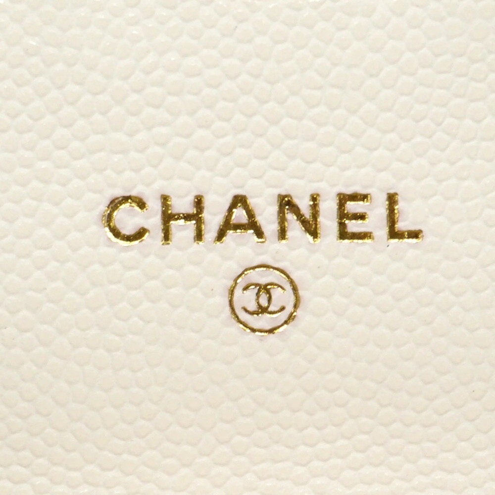 CHANEL White Caviar Leather Mini Bag - Picture 5 of 9